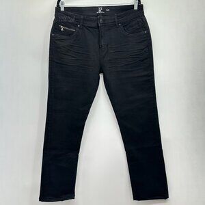 New York & Company Black Wash Biker Slim Fit Jeans Size 34/30